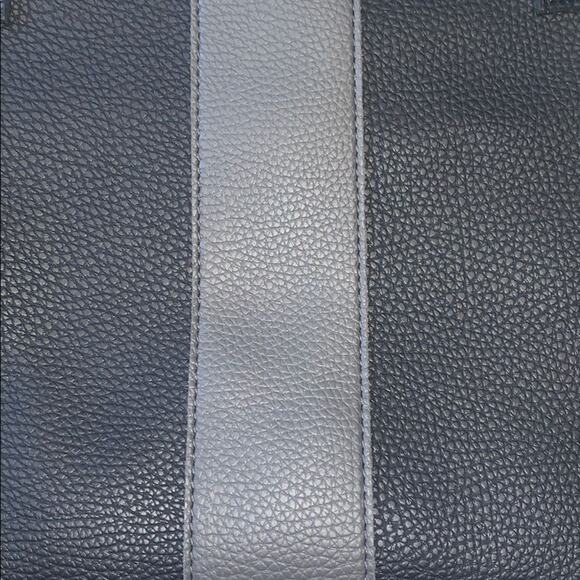 Vince Camuto black and gray striped leather tote | Sz OS - Picture 3 of 5